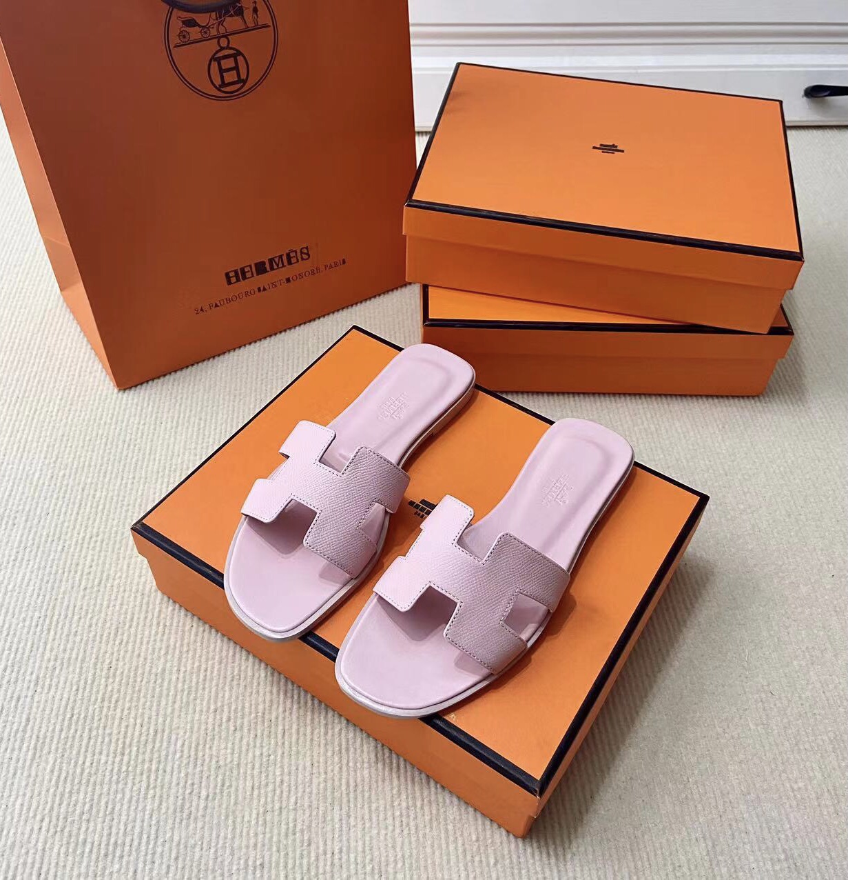 에르메스 올수공 오란 슬리퍼 샌들 앱송 89